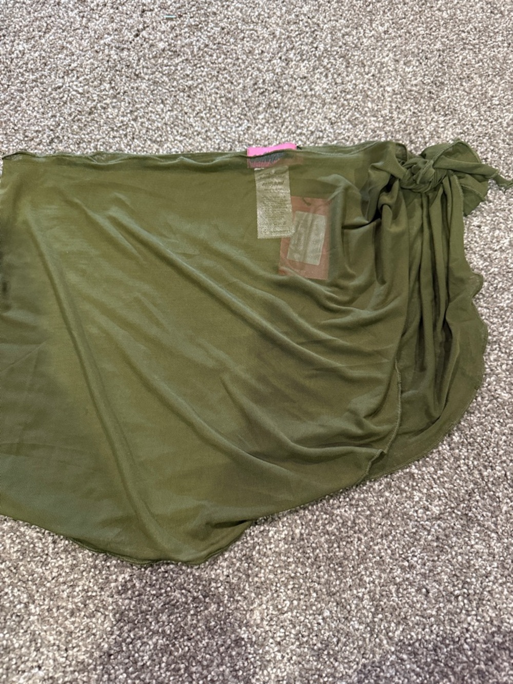 Edikted Olive Green Women's Swim Cover-Up Sarong